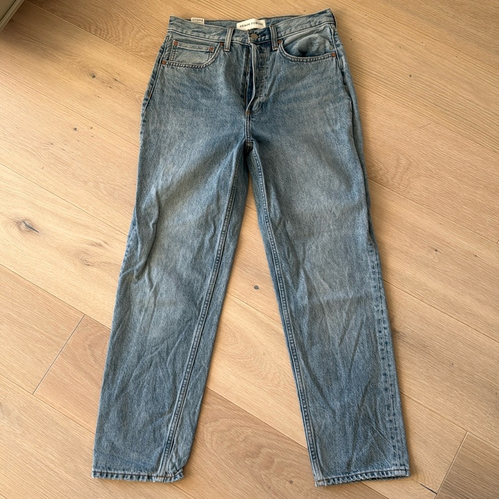 Denim Forum 27  Blue Straight Leg Jeans